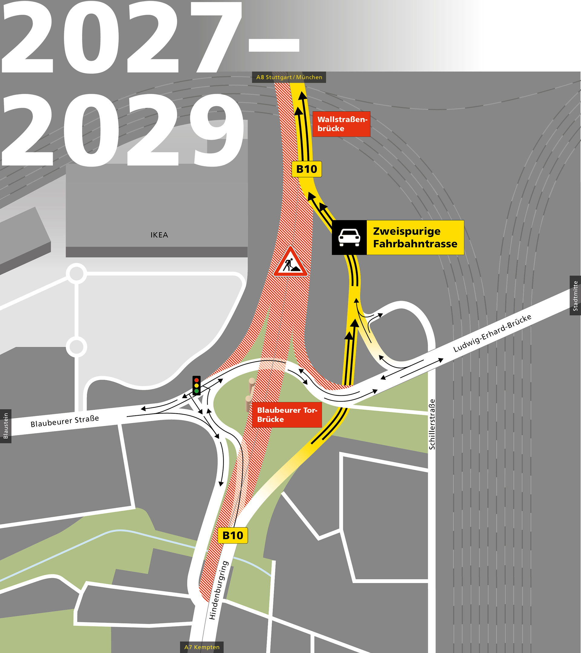 Blaubeurer Tor Verkehrsführung 2024-2029